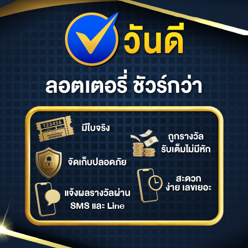 5 เหตุผล ทำไมต้องซื้อลอตเตอรี่กับวันดี ออนไลน์